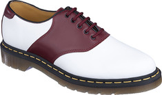 Dr. Martens Rafi Saddle Shoe - White/Cherry Red Saddle Shoes for Women