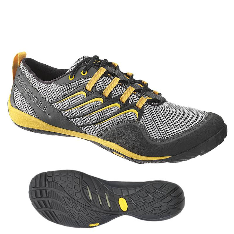 Mens Barefoot Trail Glove Smoke Adventure Yellow Shoes - iWantaPair.com - Color: