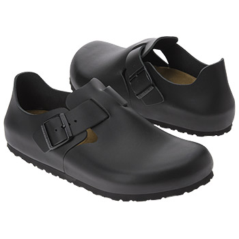handicappet effekt perforere Birkenstock London Hunter Black Leather Shoe - iWantaPair.com - Color: Black